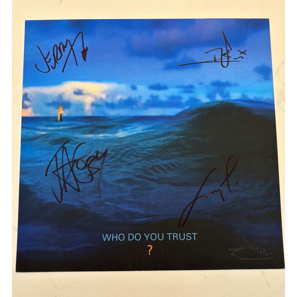 Papa Roach - Who Do You Trust Signed LP Size Card Autographed #1